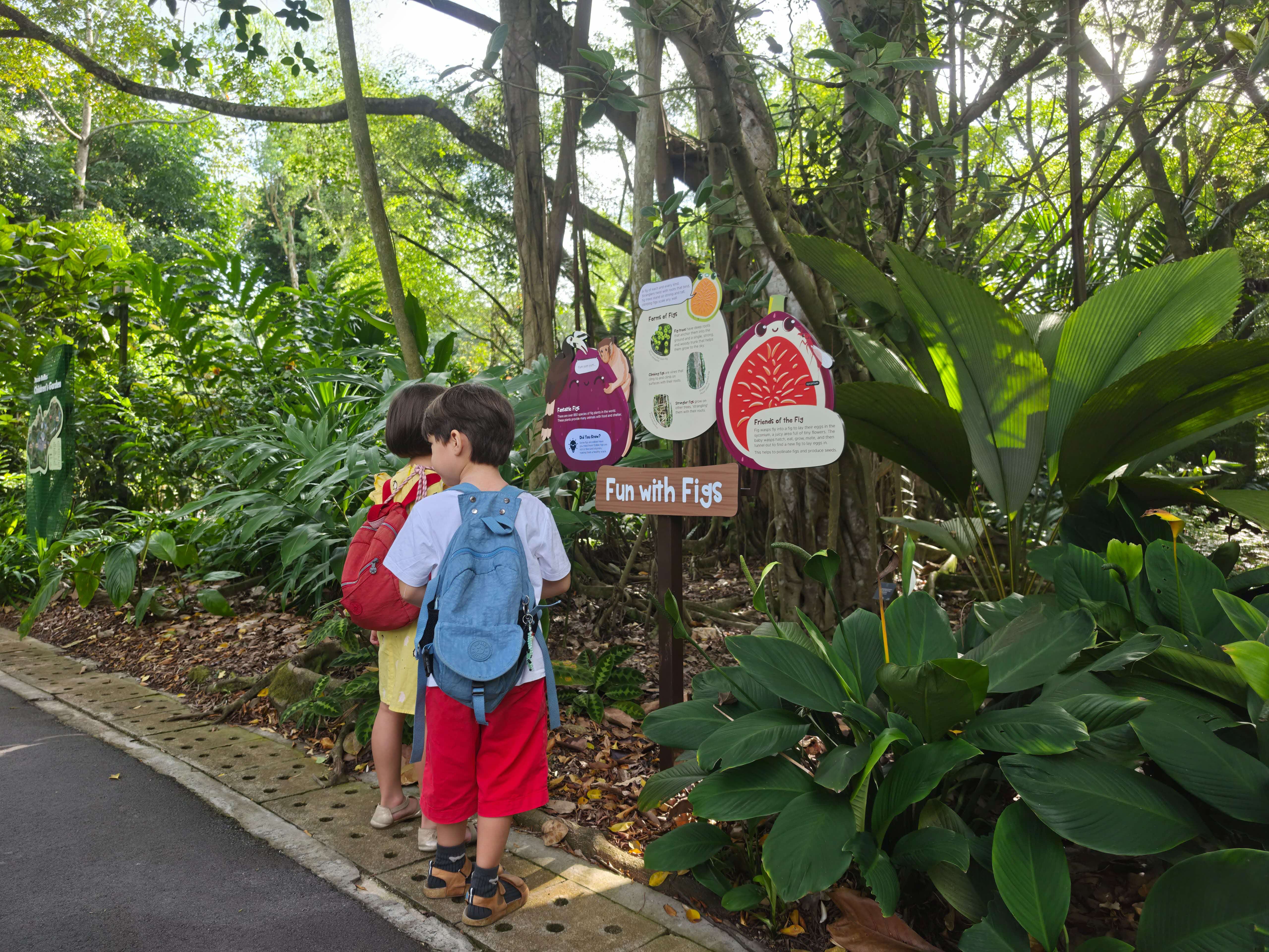 Jacob Ballas Children's Garden Fun with Figs sign